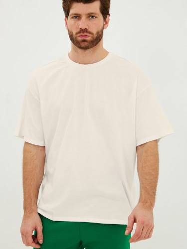 Футболка Oversize Premium, молочно-белая фото 2