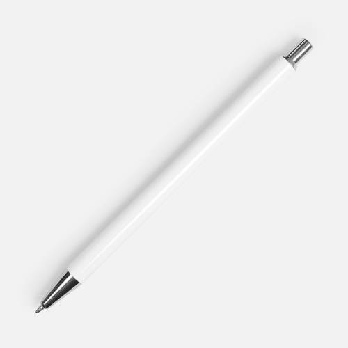 Ручка шариковая Slim Beam, белая Ручка шариковая Slim Beam, белая