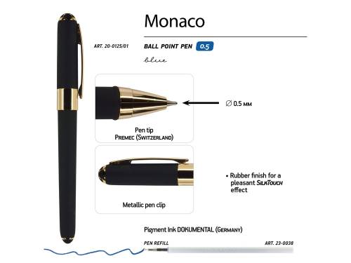 Ручка пластиковая шариковая Monaco фото 2