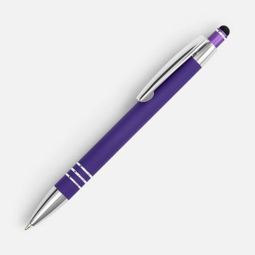 Ручка шариковая Sansen Soft Touch со стилусом, фиолетовая Ручка шариковая Sansen Soft Touch со стилусом, фиолетовая
