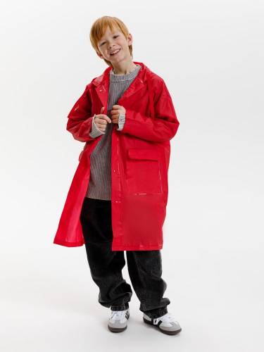 Дождевик детский RainDrop Kids, красный фото 18