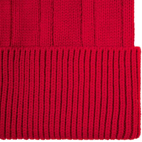 Шапка Knit Beat, красная фото 4 Шапка Knit Beat, красная фото 4