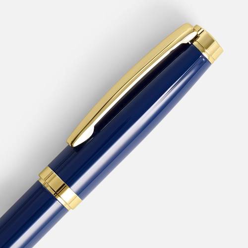 Ручка шариковая Letra Gold, глянцевая, темно-синяя фото 4 Ручка шариковая Letra Gold, глянцевая, темно-синяя фото 4