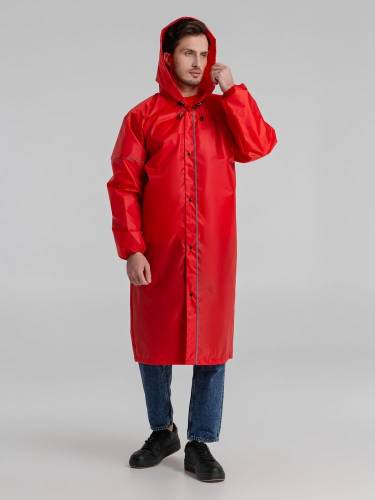 Дождевик со светоотражающими элементами Rainman Blink, красный фото 8