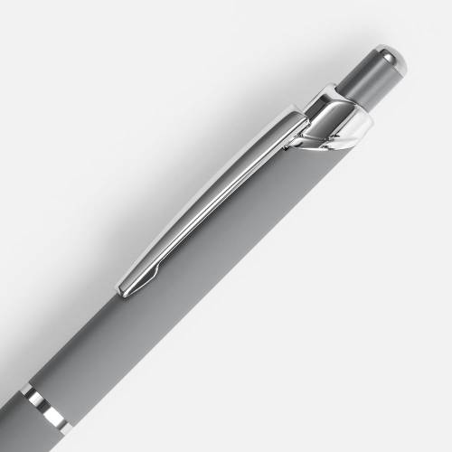 Ручка шариковая Chromos Soft Touch, серая фото 4 Ручка шариковая Chromos Soft Touch, серая фото 4