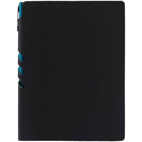 Ежедневник Flexpen Black, недатированный, черный с бирюзовым фото 5