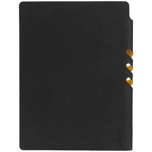 Ежедневник Flexpen Black, недатированный, черный с желтым фото 6
