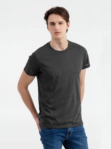 Футболка мужская Regent Fit 150, черный меланж фото 3 Футболка мужская Regent Fit 150, черный меланж фото 3