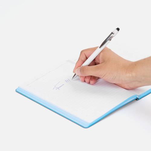 Ручка шариковая Pointer Soft Touch со стилусом, белая фото 5 Ручка шариковая Pointer Soft Touch со стилусом, белая фото 5