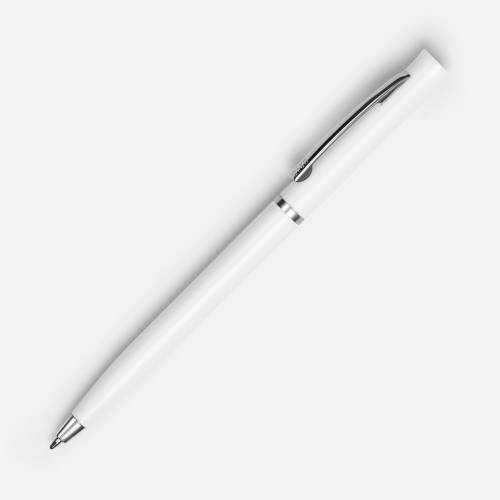 Ручка шариковая Euro Chrome, белая фото 2 Ручка шариковая Euro Chrome, белая фото 2
