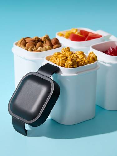 Ланчбокс для снеков Lunch Crunch, белый с черным фото 5