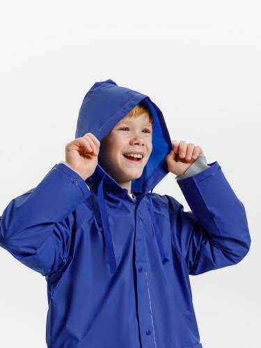 Дождевик детский RainDrop Kids, ярко-синий фото 13