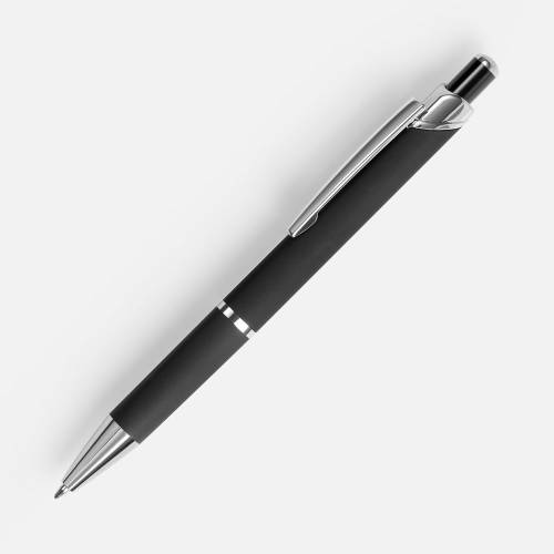Ручка шариковая Chromos Soft Touch, черная Ручка шариковая Chromos Soft Touch, черная
