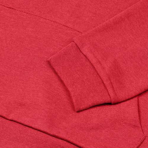 Толстовка с капюшоном унисекс Hoodie, красный меланж фото 5