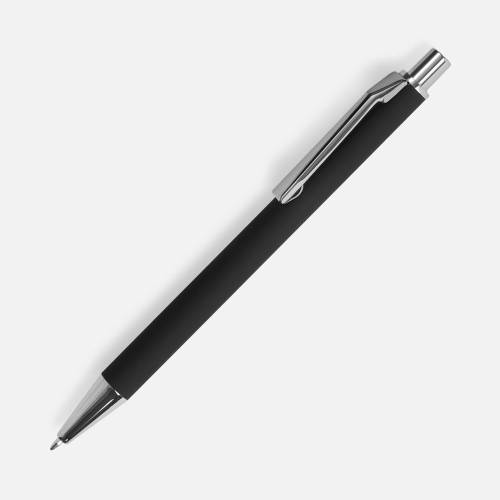 Ручка шариковая Lobby Soft Touch Chrome, черная фото 2 Ручка шариковая Lobby Soft Touch Chrome, черная фото 2