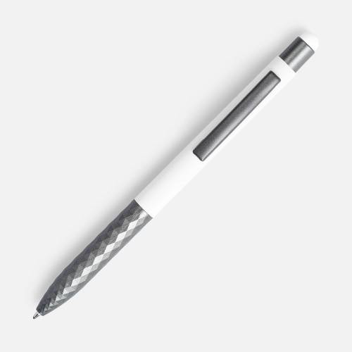 Ручка шариковая Digit Soft Touch со стилусом, белая фото 3 Ручка шариковая Digit Soft Touch со стилусом, белая фото 3