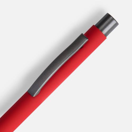 Ручка шариковая Atento Soft Touch, красная фото 4