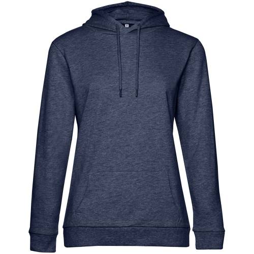 Толстовка с капюшоном женская Hoodie, синий меланж фото 2 Толстовка с капюшоном женская Hoodie, синий меланж фото 2