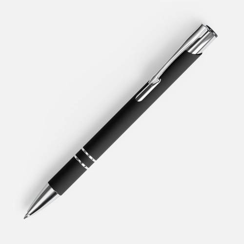 Ручка шариковая Keskus Soft Touch в футляре, черная фото 4