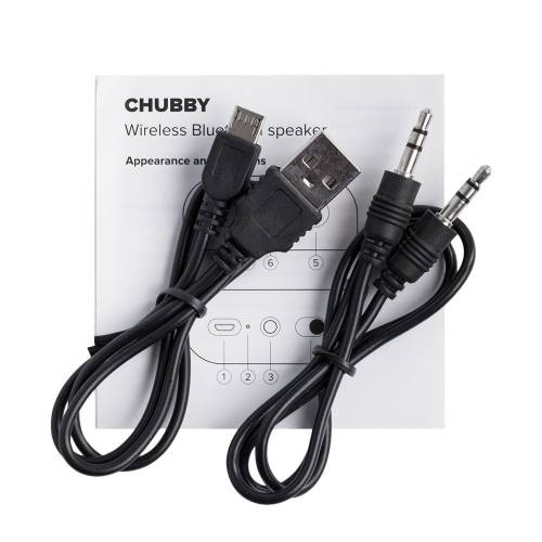 Беспроводная колонка Chubby, серая с голубым фото 8