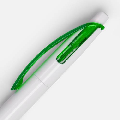 Ручка шариковая Bento, белая с зеленым фото 6 Ручка шариковая Bento, белая с зеленым фото 6
