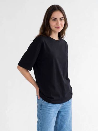 Футболка Oversize Premium 210, черная фото 8