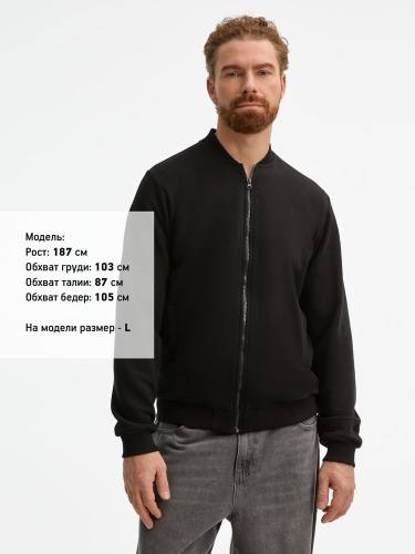 Бомбер унисекс Townie, черный фото 15