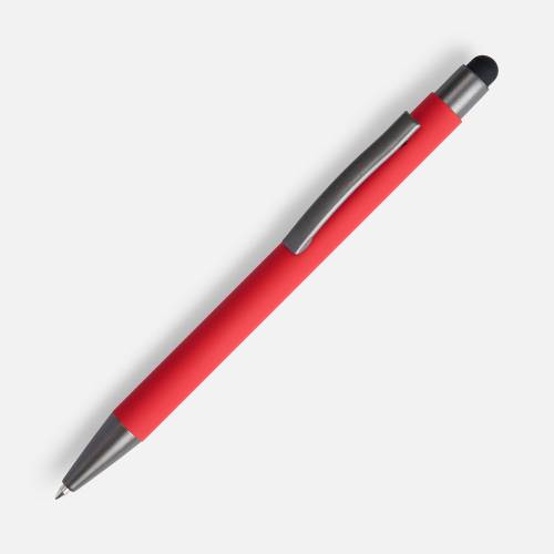 Ручка шариковая Atento Soft Touch со стилусом, красная Ручка шариковая Atento Soft Touch со стилусом, красная