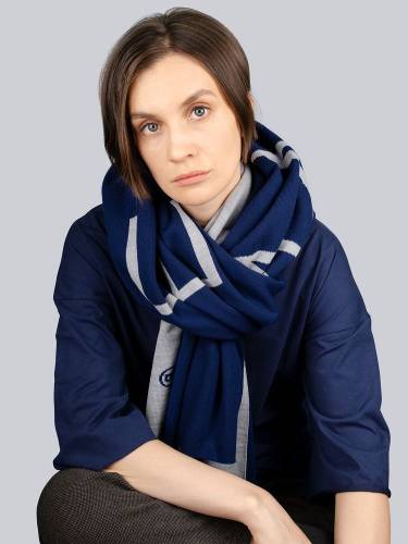 Шарф Bereg, серый с синим фото 10