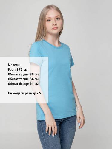 Футболка женская T-bolka Lady, голубая фото 5 Футболка женская T-bolka Lady, голубая фото 5