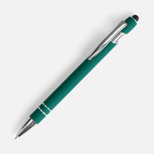 Ручка шариковая Pointer Soft Touch со стилусом, зеленая фото 2 Ручка шариковая Pointer Soft Touch со стилусом, зеленая фото 2