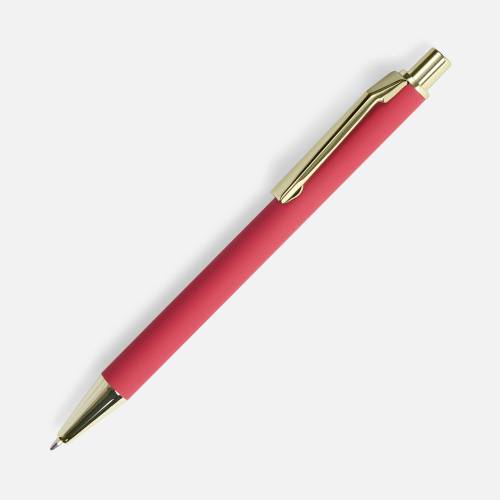 Ручка шариковая Lobby Soft Touch Gold, красная Ручка шариковая Lobby Soft Touch Gold, красная