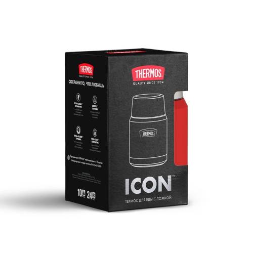 Термос для еды Icon 470, красный фото 9