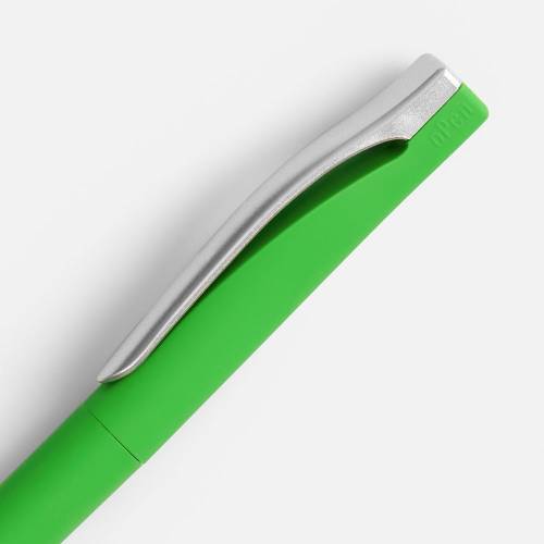 Ручка шариковая Pin Soft Touch, зеленая фото 4