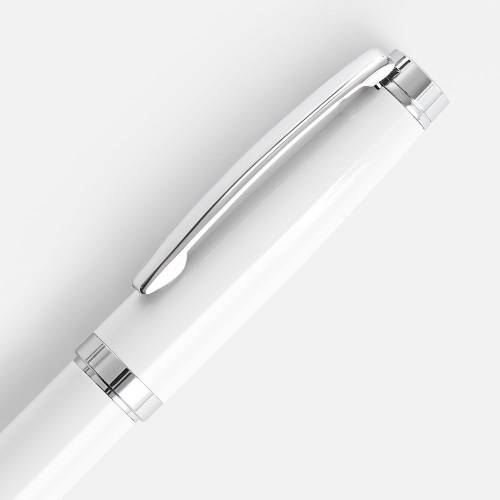 Ручка шариковая Letra Chrome, глянцевая, белая фото 4 Ручка шариковая Letra Chrome, глянцевая, белая фото 4