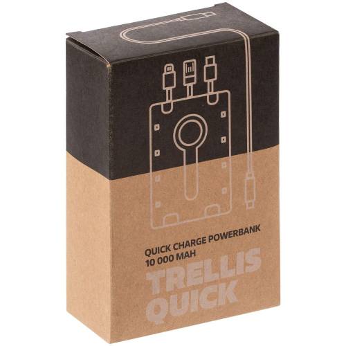 Аккумулятор с быстрой зарядкой Trellis Quick 10000 мАч, синий фото 10
