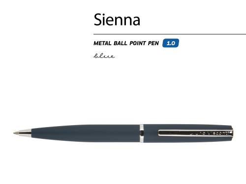 Ручка металлическая шариковая Sienna, софт-тач фото 3