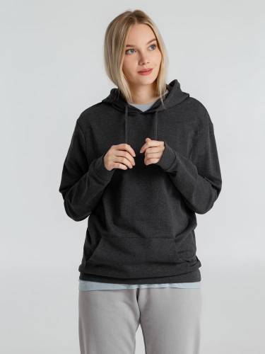 Толстовка с капюшоном унисекс Hoodie, серый меланж (антрацит) фото 13 Толстовка с капюшоном унисекс Hoodie, серый меланж (антрацит) фото 13