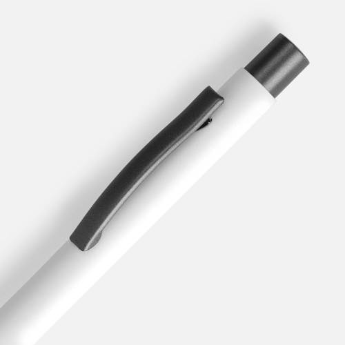 Ручка шариковая Atento Soft Touch, белая фото 4