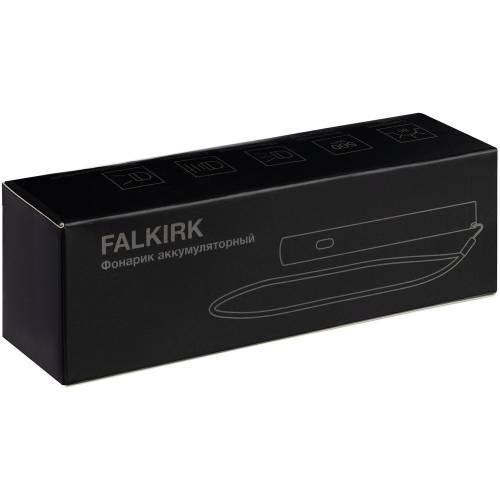 Фонарик аккумуляторный Falkirk, белый фото 9 Фонарик аккумуляторный Falkirk, белый фото 9