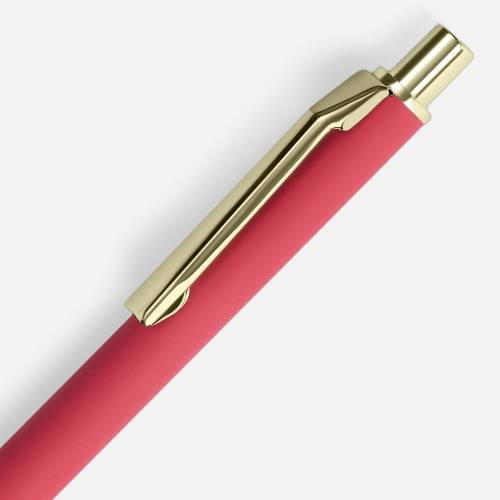 Ручка шариковая Lobby Soft Touch Gold, красная фото 4 Ручка шариковая Lobby Soft Touch Gold, красная фото 4