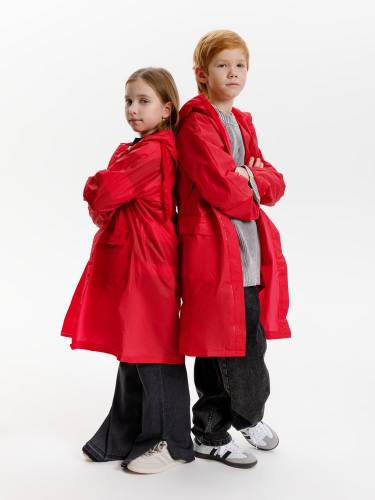 Дождевик детский RainDrop Kids, красный фото 19