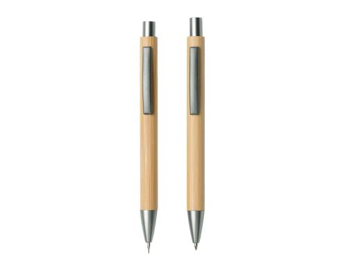 Подарочный набор Tender bamboo с шариковой ручкой и механическим карандашом из бамбука фото 3