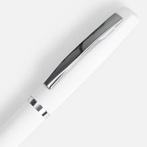Ручка шариковая Bolt Soft Touch, белая фото 4 Ручка шариковая Bolt Soft Touch, белая фото 4