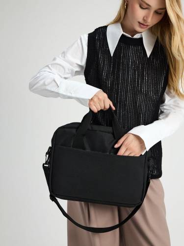 Сумка для ноутбука Delegate, черная фото 9