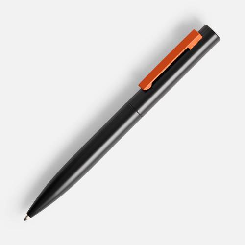 Ручка шариковая Inkolor, черная с оранжевым фото 2