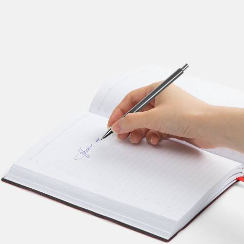Ручка шариковая Slim Beam, серая фото 4 Ручка шариковая Slim Beam, серая фото 4