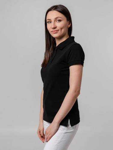 Рубашка поло женская Virma Premium Lady, черная фото 8