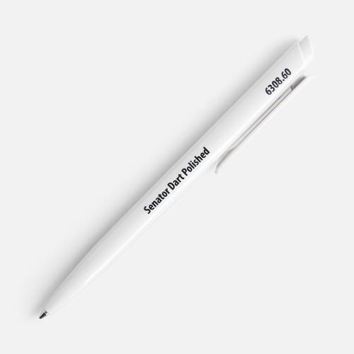 Ручка шариковая Senator Dart Polished, белая фото 7