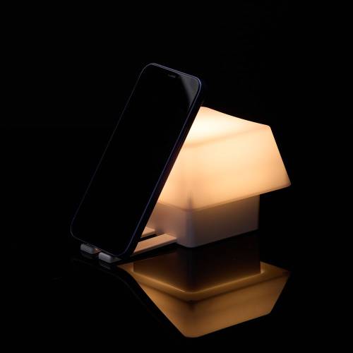 Светильник с подставкой для смартфона Knoppi, белый фото 8 Светильник с подставкой для смартфона Knoppi, белый фото 8